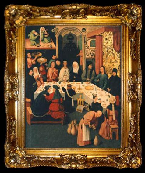 framed  Jheronimus Bosch The Marriage Feast at Cana., ta009-2